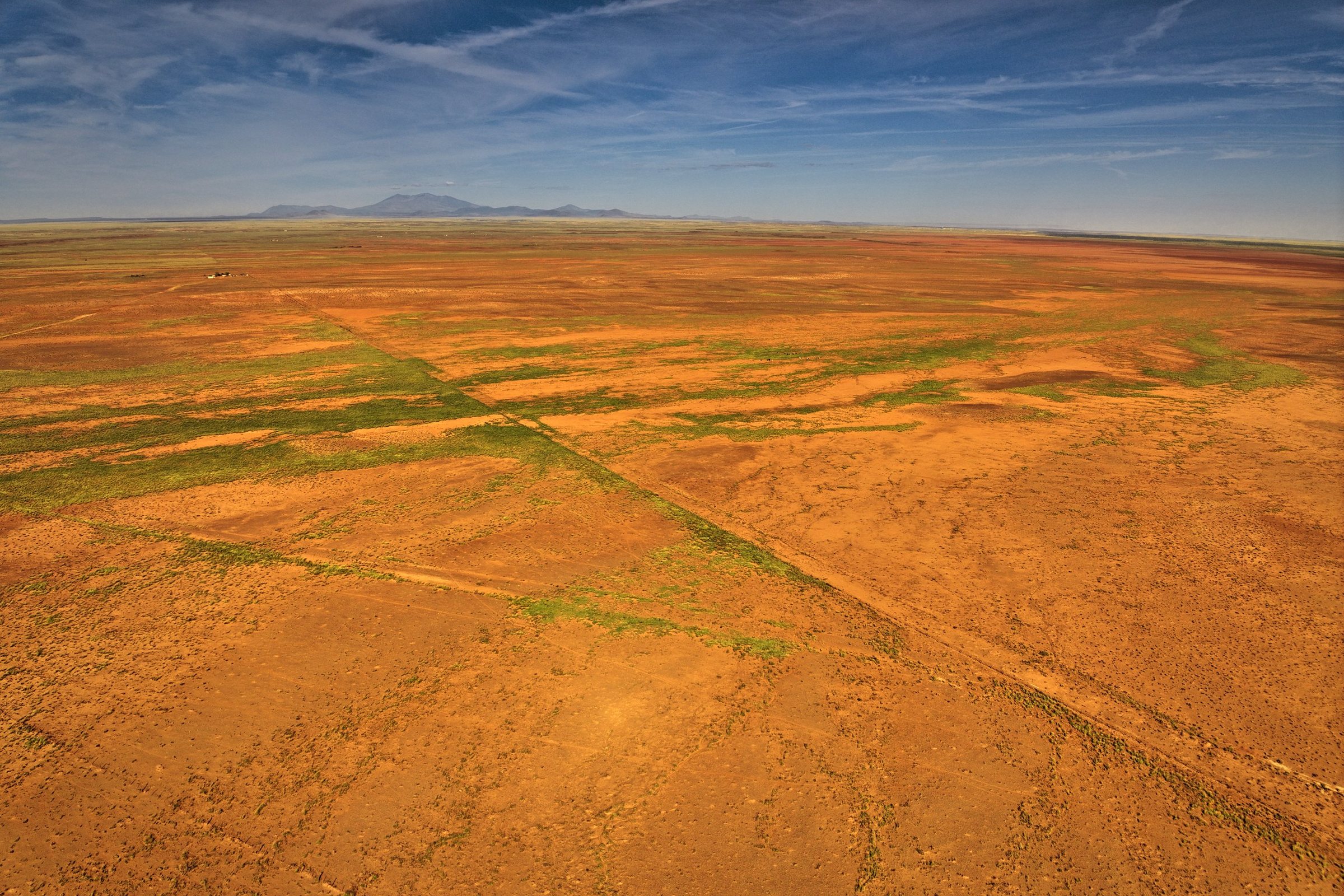 Looking northwest over the lot to Humphreys Peak